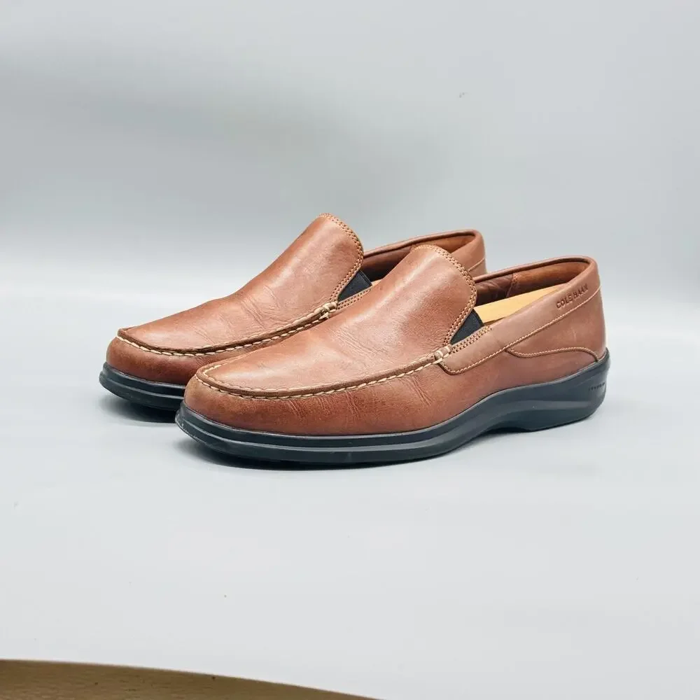 Cole Haan Shoes Mens 11 Brown Leather Grand OS Loafers Slip On Casual Comfort